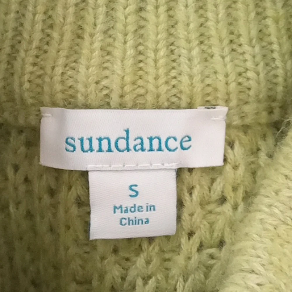 Sundance Olive Green Wool Blend Cable Kni Sweater Size Small
